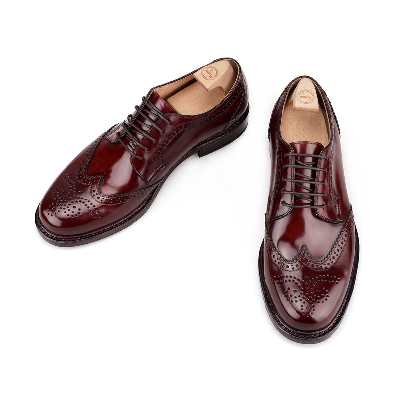 SHELL Brogue Blucher in Shell Cordovan