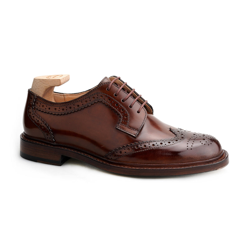 SHELL Brogue Blucher in Shell Cordovan