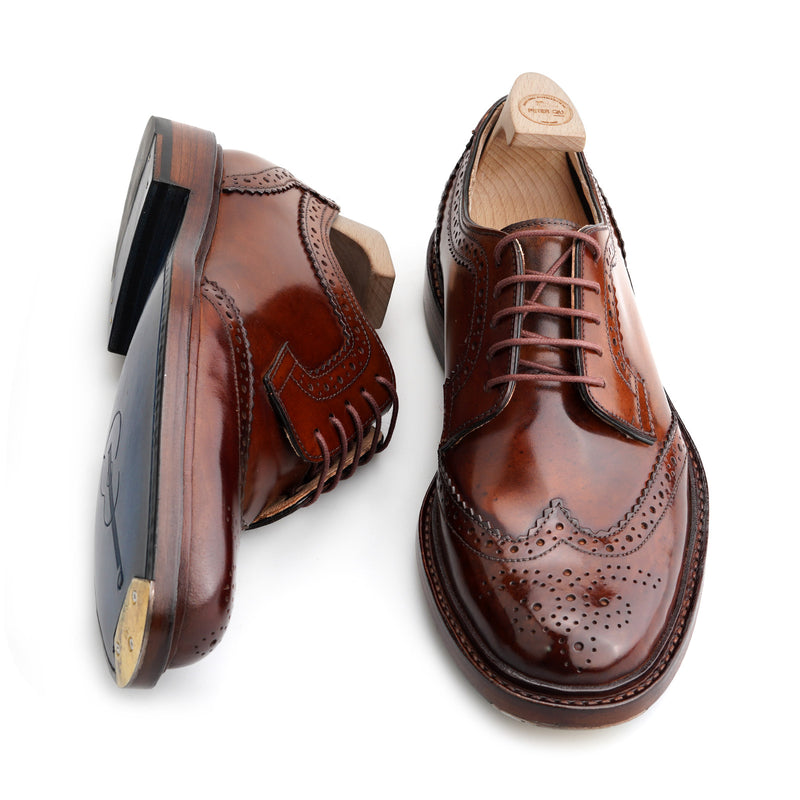 SHELL Brogue Blucher in Shell Cordovan